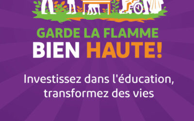 Semaine mondiale d&rsquo;action pour l&rsquo;éducation : garde la flamme bien haute!